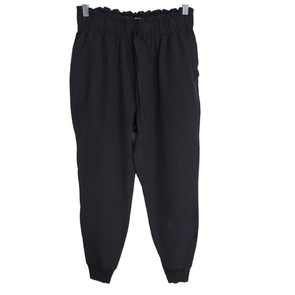 Abercrombie Fitch Womens Black Jogger Pants Elastic Drawstring Waist‎ Size S - Picture 2 of 9